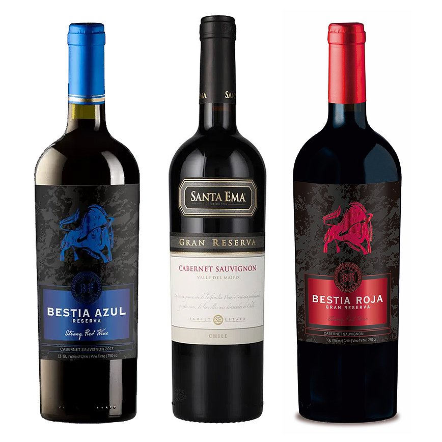 Pack 3 vinos Cabernet Sauvignon