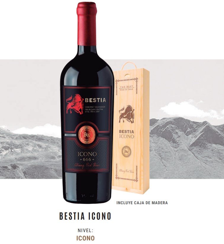 Vino Bestia 666 Icono Cabernet Sauvignon 14,8° 750cc