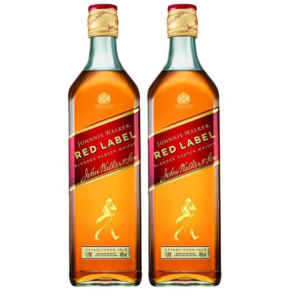 2 whisky Red Lavel Johnnie Walker 750 cc