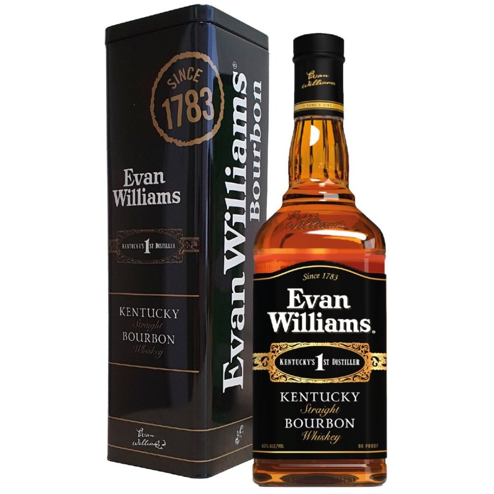 Whiskey Evan Williams Black Tin Box 750cc