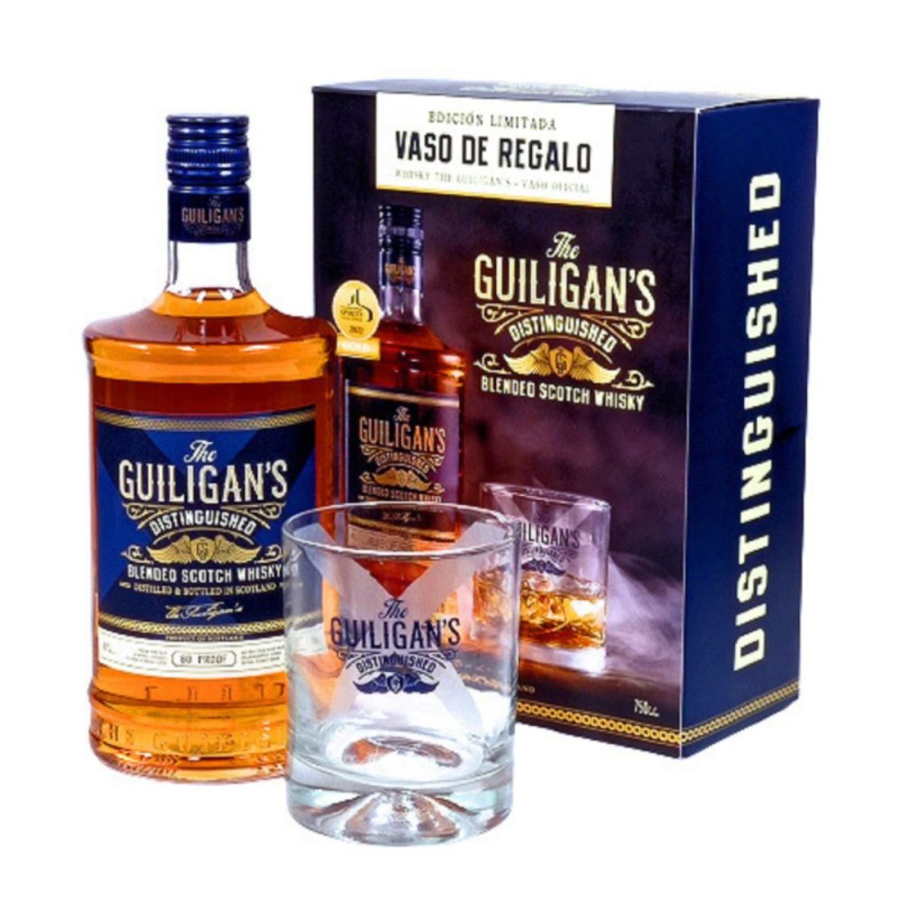 Pack Whisky The Guiligans 750ml + Vaso