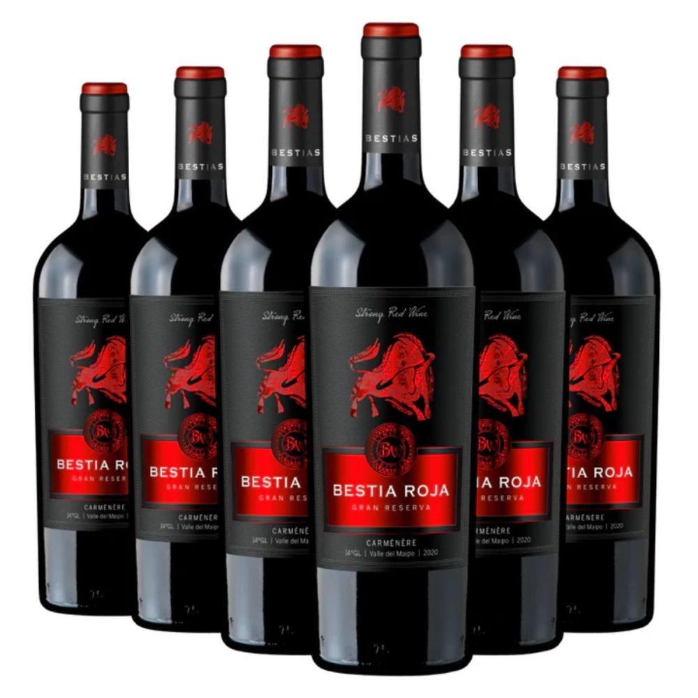 Bestia Rojas Gran Reserva 6 Botellas Carmenere