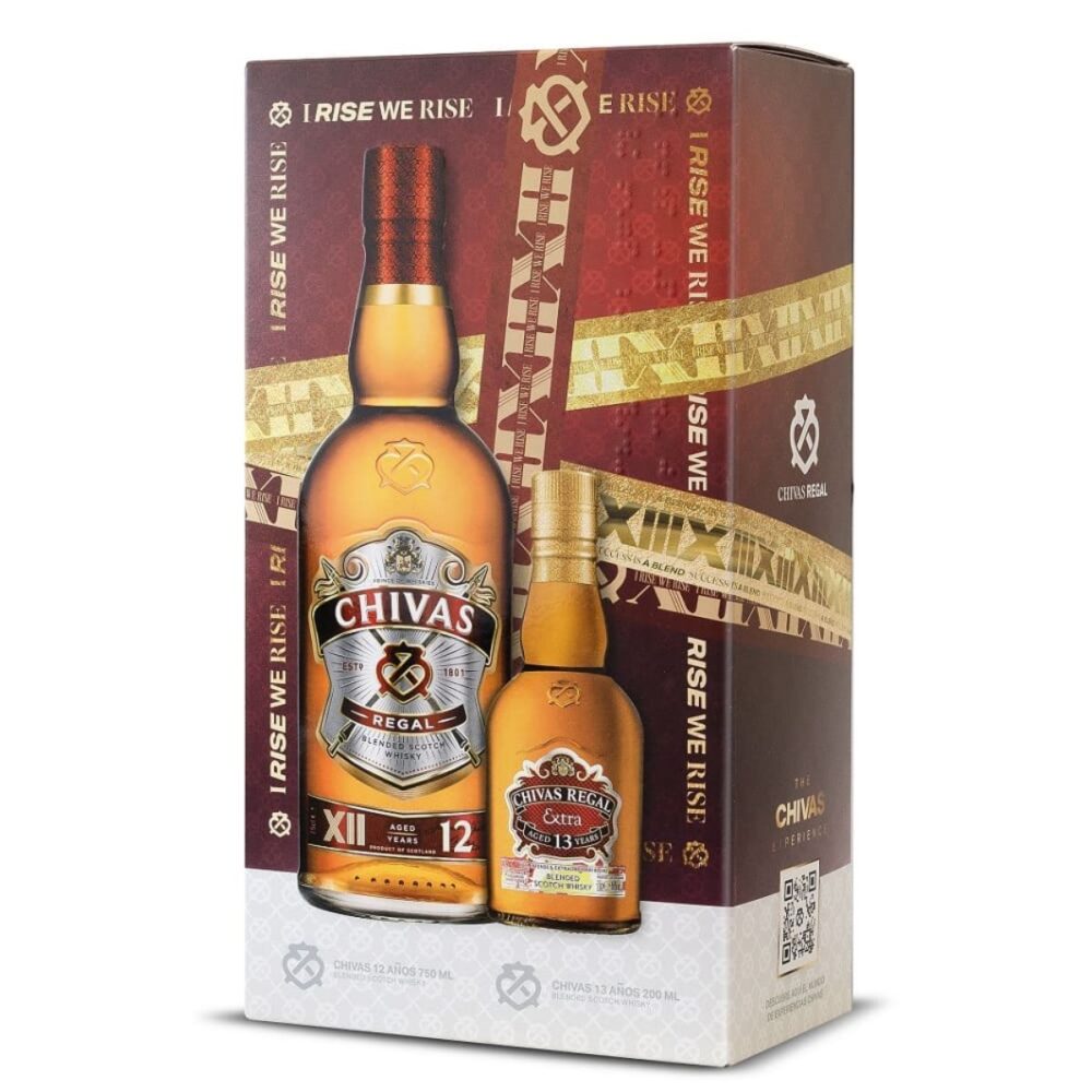 Pack Whisky Chivas 12 Años 750cc + Chivas Extra 200cc